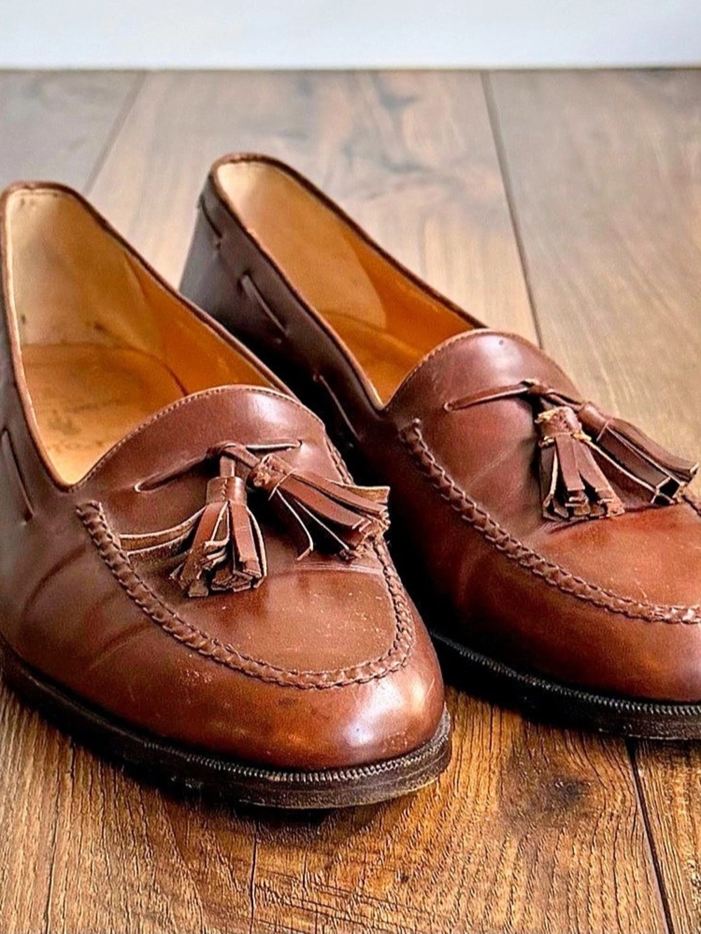 Vintage Polo Ralph Lauren Brown Leather Tassel Loafer — US 9.5